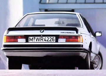 BMW E24 в 1981 году. Задний спойлер