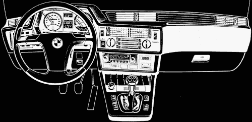 BMW E24 в 1982 году. Кокпит