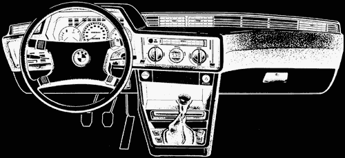 BMW E24 до 1982 года. Кокпит