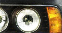 1987 6-Series BMW. Ellipsoid headlights